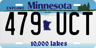 MN license plate 479UCT