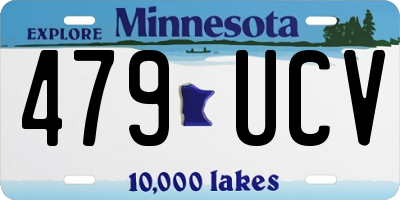 MN license plate 479UCV