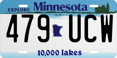 MN license plate 479UCW