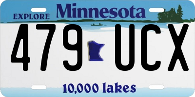 MN license plate 479UCX