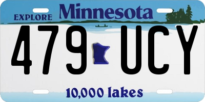 MN license plate 479UCY