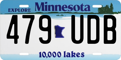 MN license plate 479UDB