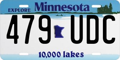 MN license plate 479UDC