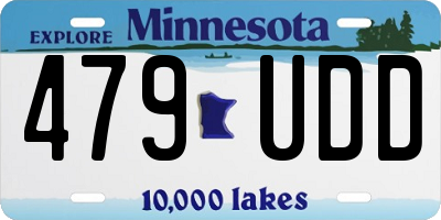 MN license plate 479UDD