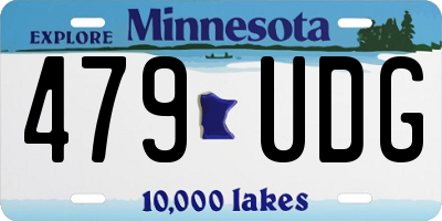 MN license plate 479UDG