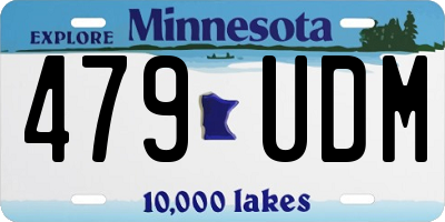 MN license plate 479UDM