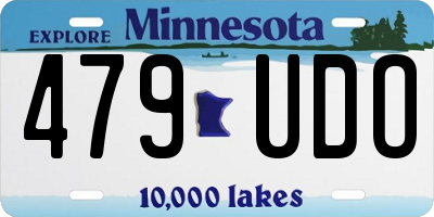 MN license plate 479UDO