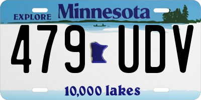 MN license plate 479UDV