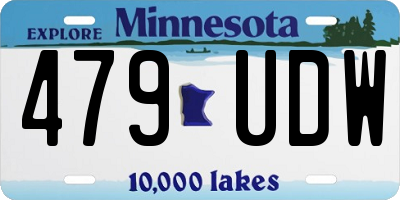 MN license plate 479UDW