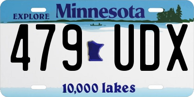 MN license plate 479UDX