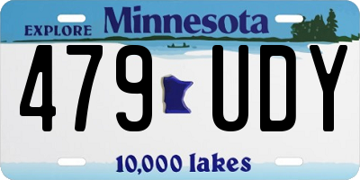 MN license plate 479UDY
