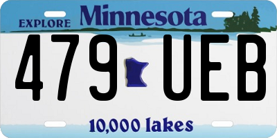 MN license plate 479UEB