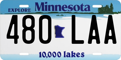 MN license plate 480LAA