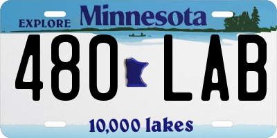 MN license plate 480LAB