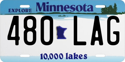 MN license plate 480LAG