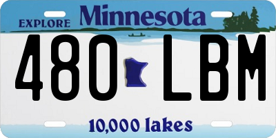 MN license plate 480LBM