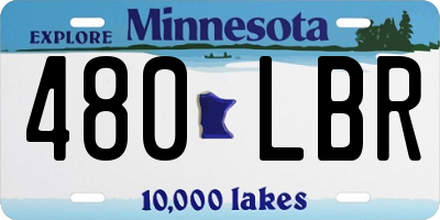 MN license plate 480LBR