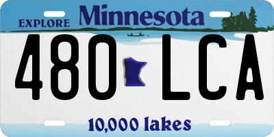 MN license plate 480LCA