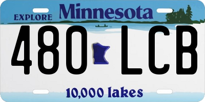 MN license plate 480LCB
