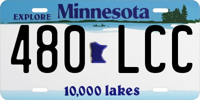 MN license plate 480LCC