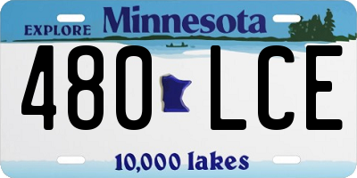MN license plate 480LCE