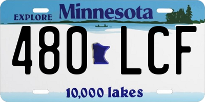 MN license plate 480LCF