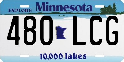 MN license plate 480LCG