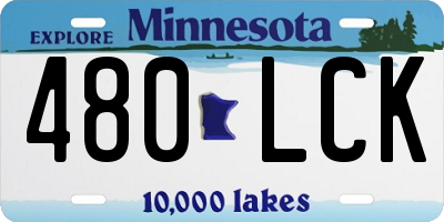 MN license plate 480LCK