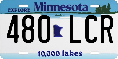 MN license plate 480LCR