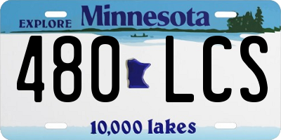 MN license plate 480LCS
