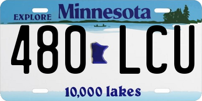 MN license plate 480LCU