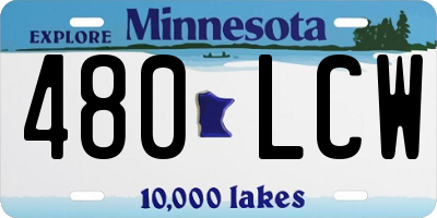 MN license plate 480LCW
