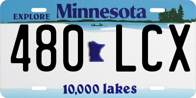 MN license plate 480LCX