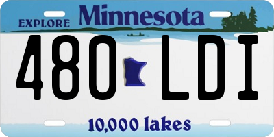 MN license plate 480LDI