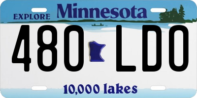 MN license plate 480LDO