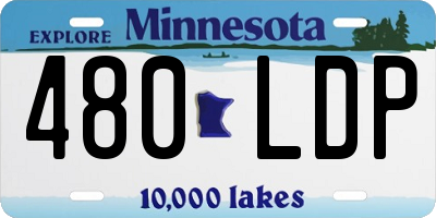 MN license plate 480LDP