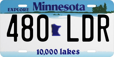 MN license plate 480LDR