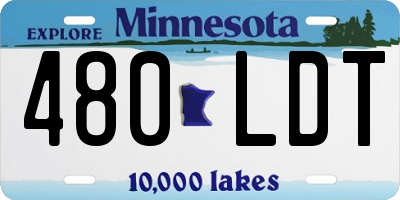 MN license plate 480LDT