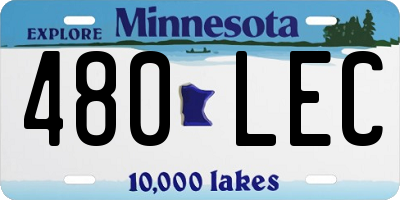 MN license plate 480LEC