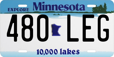 MN license plate 480LEG