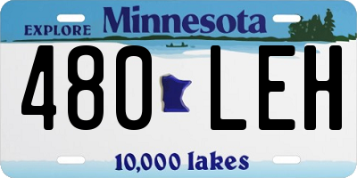 MN license plate 480LEH