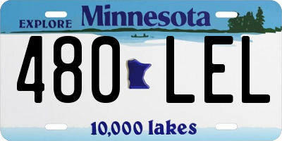 MN license plate 480LEL