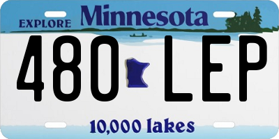 MN license plate 480LEP