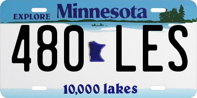 MN license plate 480LES