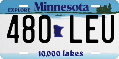 MN license plate 480LEU