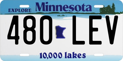 MN license plate 480LEV