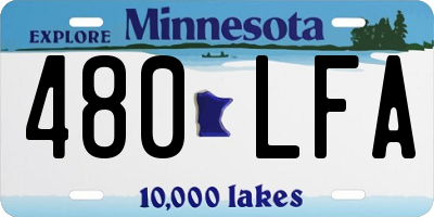 MN license plate 480LFA