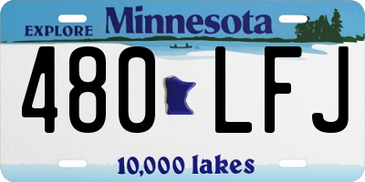 MN license plate 480LFJ