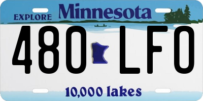 MN license plate 480LFO
