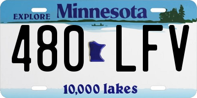 MN license plate 480LFV